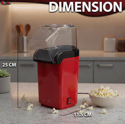 Electric Popcorn Maker Machine | Oil-Free Hot Air Popcorn Popper for Home