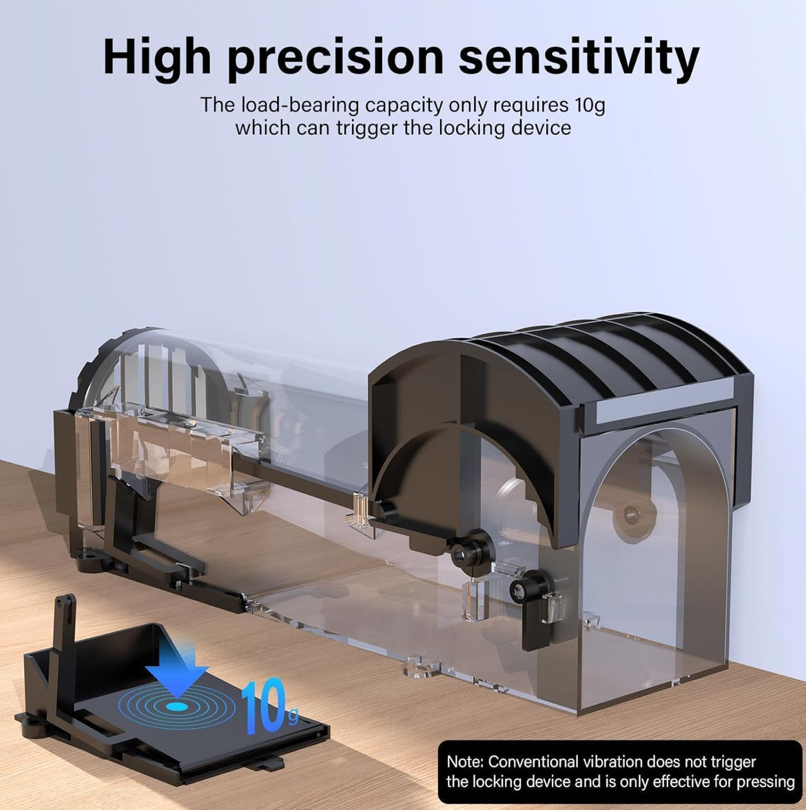 Humane Mouse Trap Large Size | Reusable No-Kill Rat Catcher | Safe Non-Toxic Automatic Sensitive Locking Cage