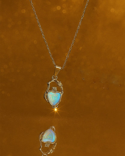 Fiery Opal Pendant and Swan/Bird Pendant - 2-in-1 Combo Offer