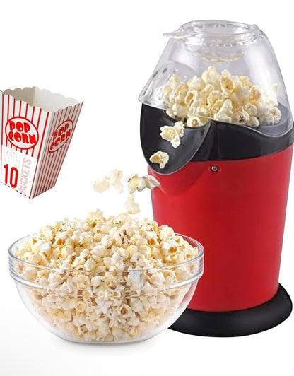 Hot Air Popcorn Maker Machine – Oil-Free, Fast 3-Min Popcorn Maker | Home Snack Maker
