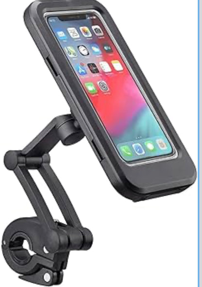 Waterproof Bike Phone Mount Holder with Touch Screen & 360° Rotation – Universal Bicycle & Motorcycle Mobile Stand