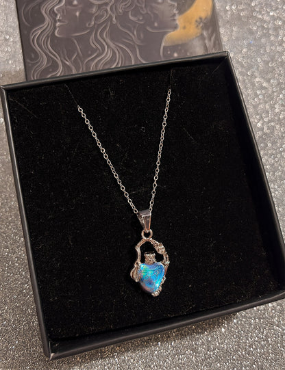 Fiery Opal Pendant and Swan/Bird Pendant - 2-in-1 Combo Offer
