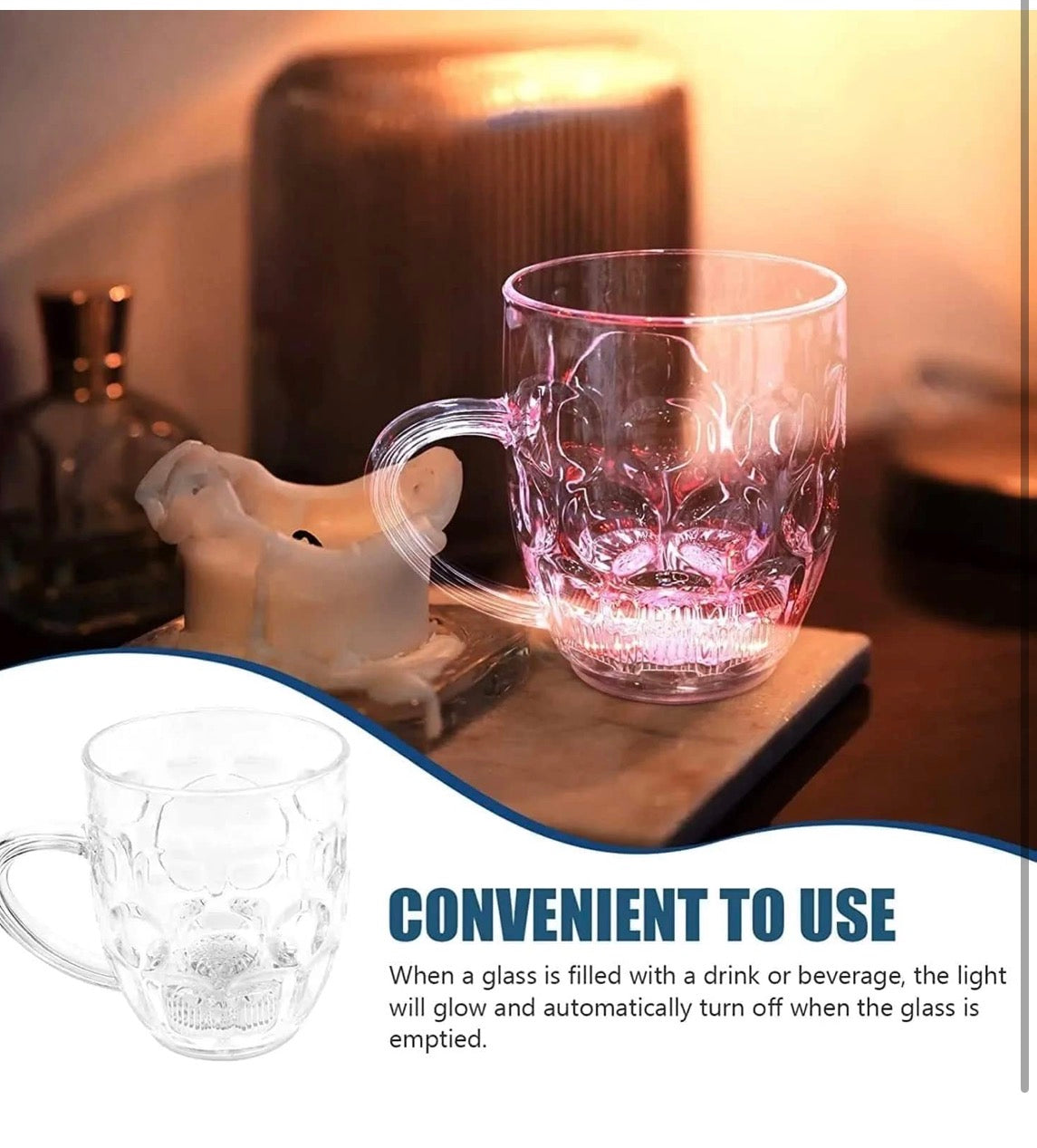 LED Light Mug – Color Changing Glow Cup for Drinks & Parties( pack of 2 pcs)