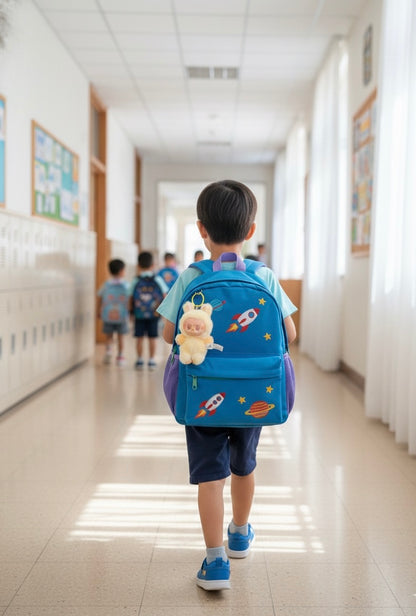 Cute Labubu Plush Doll Keychain – Soft Fluffy Backpack Charm