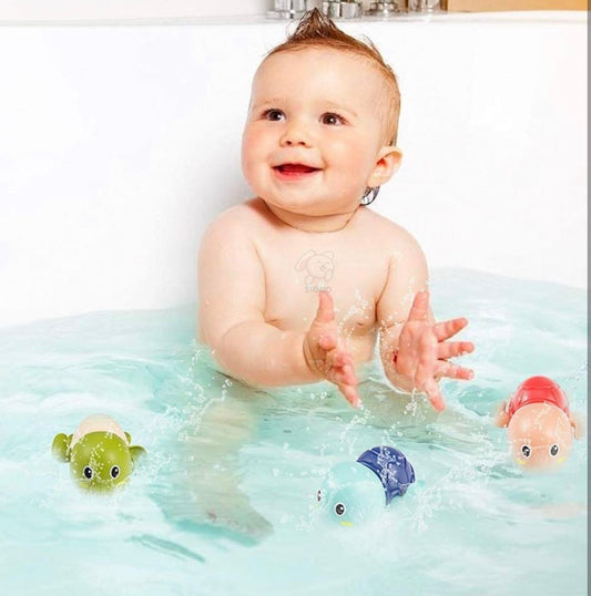Turtle Twist Swimming Bath Toy for Babies | Cute Wind-Up Water Toy(PACK OF 2 )