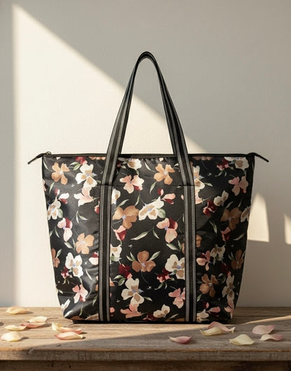 Midnight Meadow Floral Twin Tote Combo