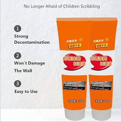 Wall Stain Remover Cream | Kids Drawing Remover | Multi-Surface Wall Cleaner (180g)