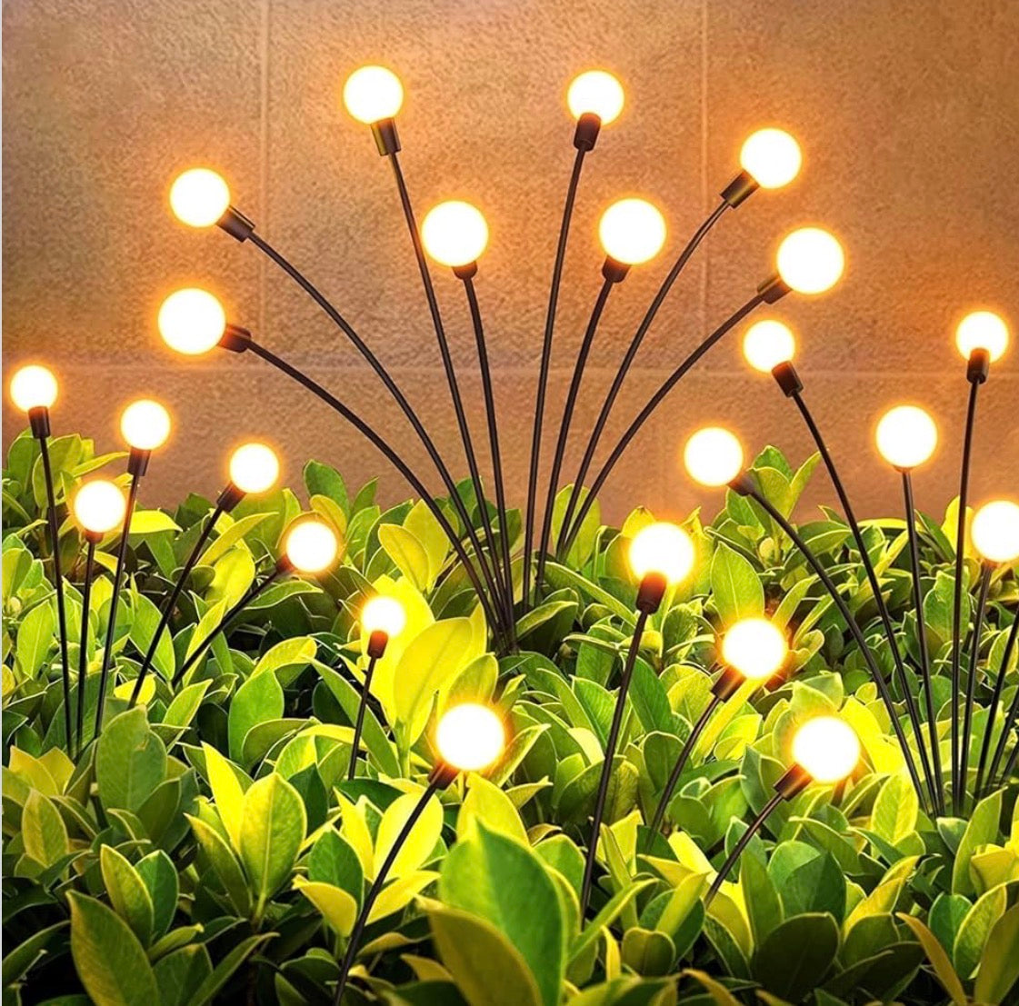 8 LED Solar Powered Firefly Garden Lights | Waterproof Outdoor Decorative Solar Lights for Garden, Pathway & Yard