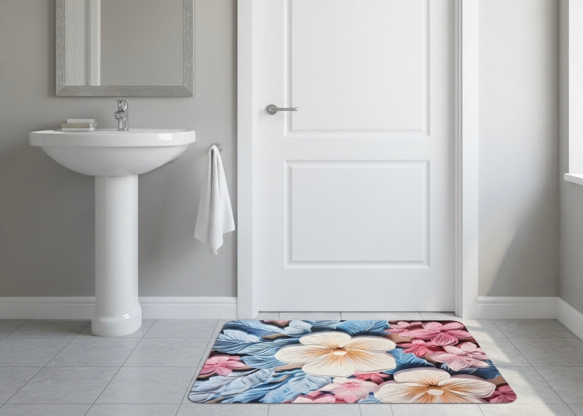 Premium Bathroom Mat (5 Designs) + Turbo Flex Tap Nozzle Combo