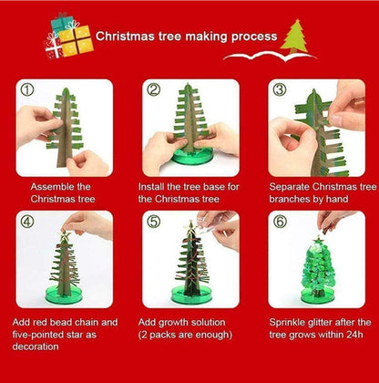 Magic Growing Crystal Christmas Tree Kit (Self-Growing Snow Tree) – DIY Decoration Set