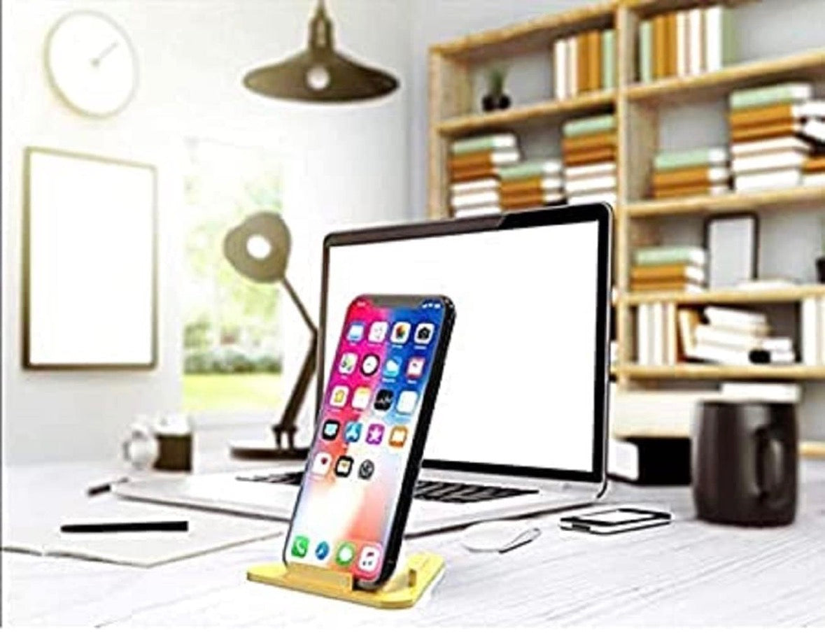 Foldable Plastic Mobile Phone Stand for Desk | Adjustable Viewing Angle | Universal Smartphone Holder
(PACK OF 5)