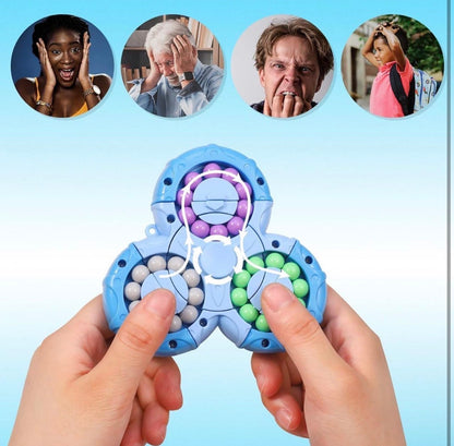 Magical Bean Puzzle Toy – Speed Spin Triangle Stress Reliever for Kids & Adults