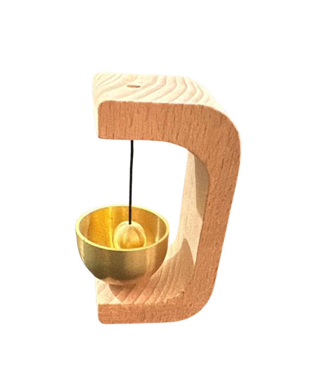 Mini Wooden Desk Bell – Meditation Gong for Home & Office Décor
