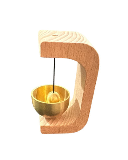Mini Wooden Desk Bell – Meditation Gong for Home & Office Décor