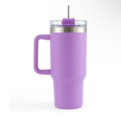 1200ML Stainless Steel Tumbler Cup with Handle & Straw