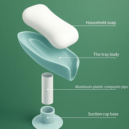 Premium Fast-Drain Soap Stand Holder with Strong Suction Base