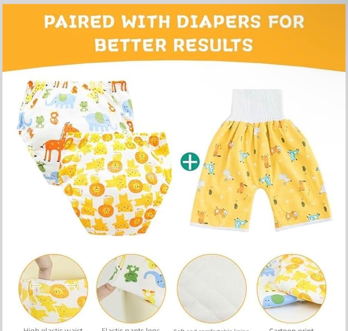 Baby Diaper Training Pants – Reusable Cotton Nappy Pants for Boys & Girls
