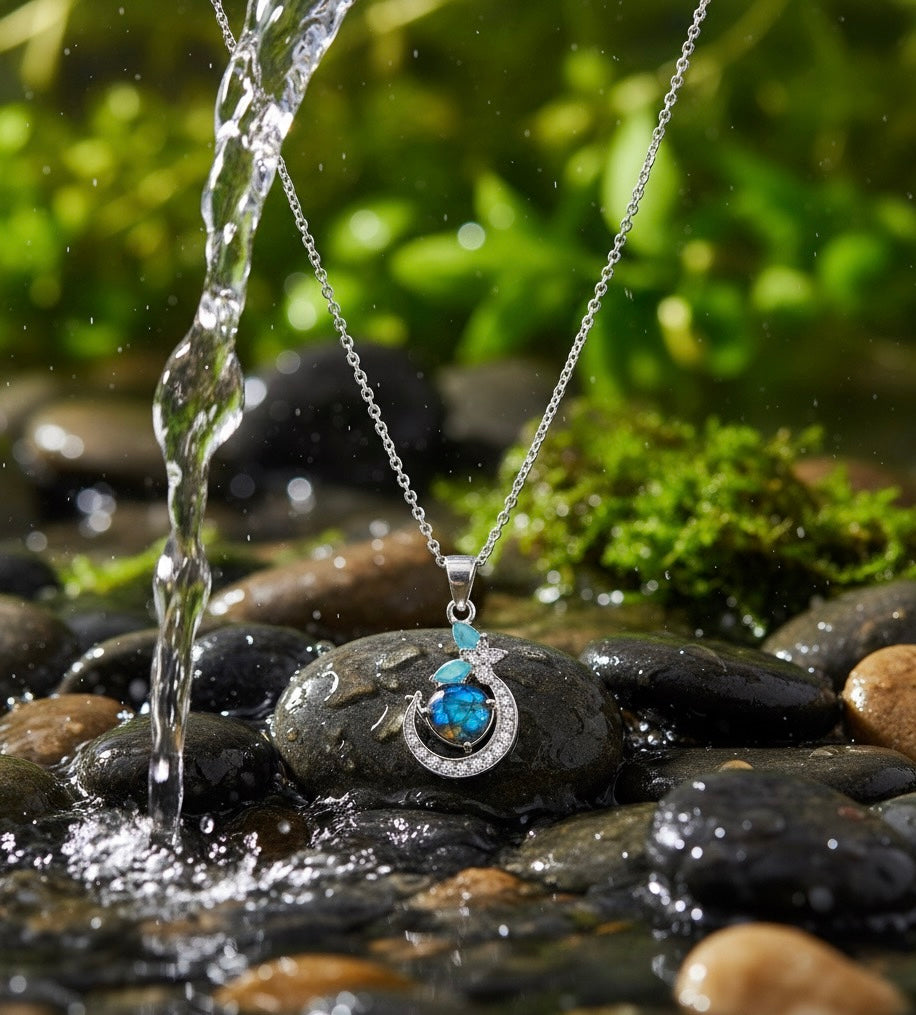 🦋 Celestial Butterfly & Moon Pendant Necklace