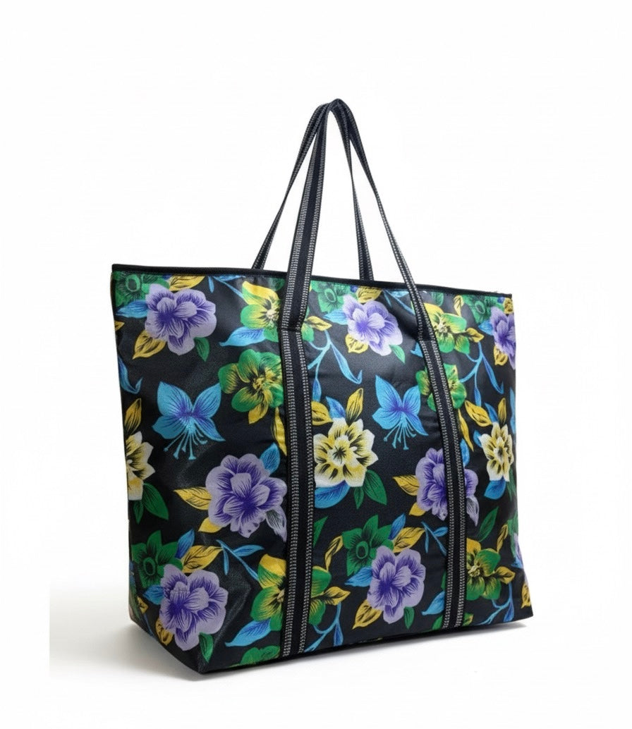 Midnight Meadow Floral Twin Tote Combo