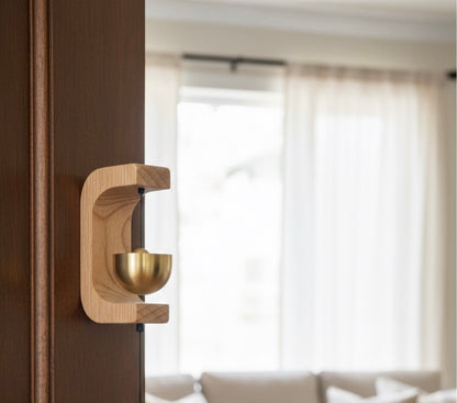 Mini Wooden Desk Bell – Meditation Gong for Home & Office Décor