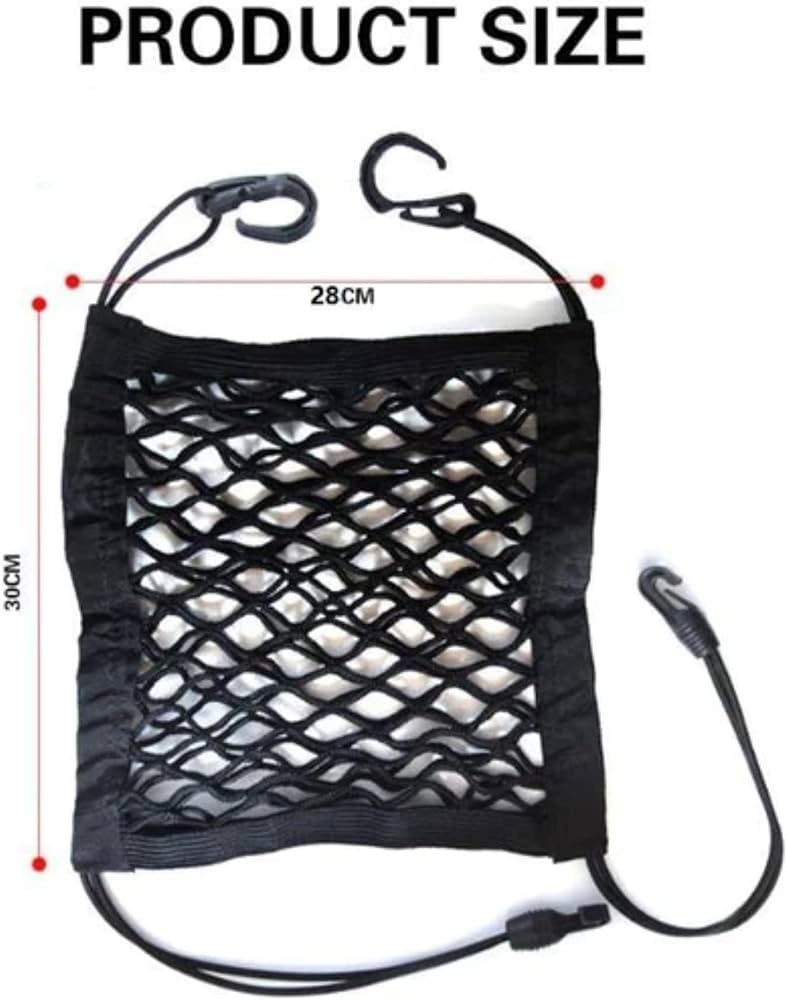 Car Seat Back Organizer Net | Multi-Purpose Storage & Safety Barrier