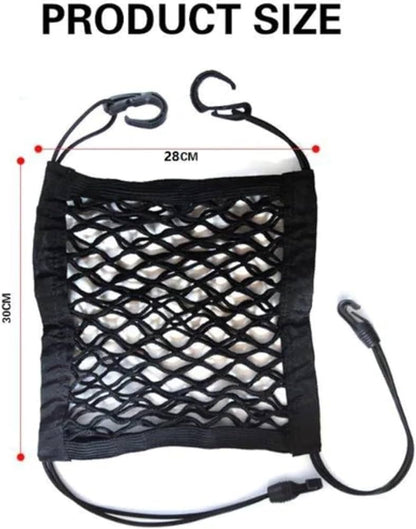 Car Seat Back Organizer Net | Multi-Purpose Storage & Safety Barrier