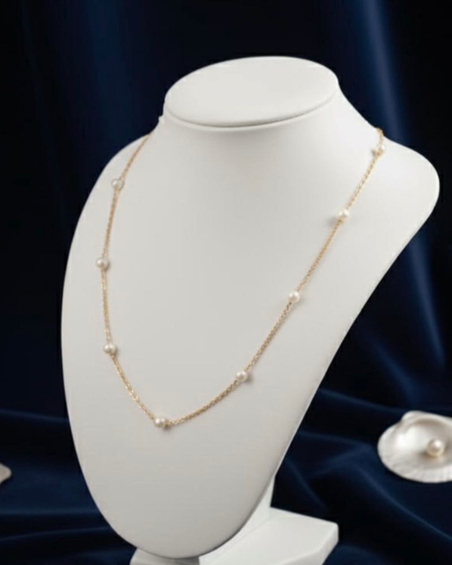 Elegant Pearl & Gold Bead Necklace for Women | Minimal Daily Wear Jewellery