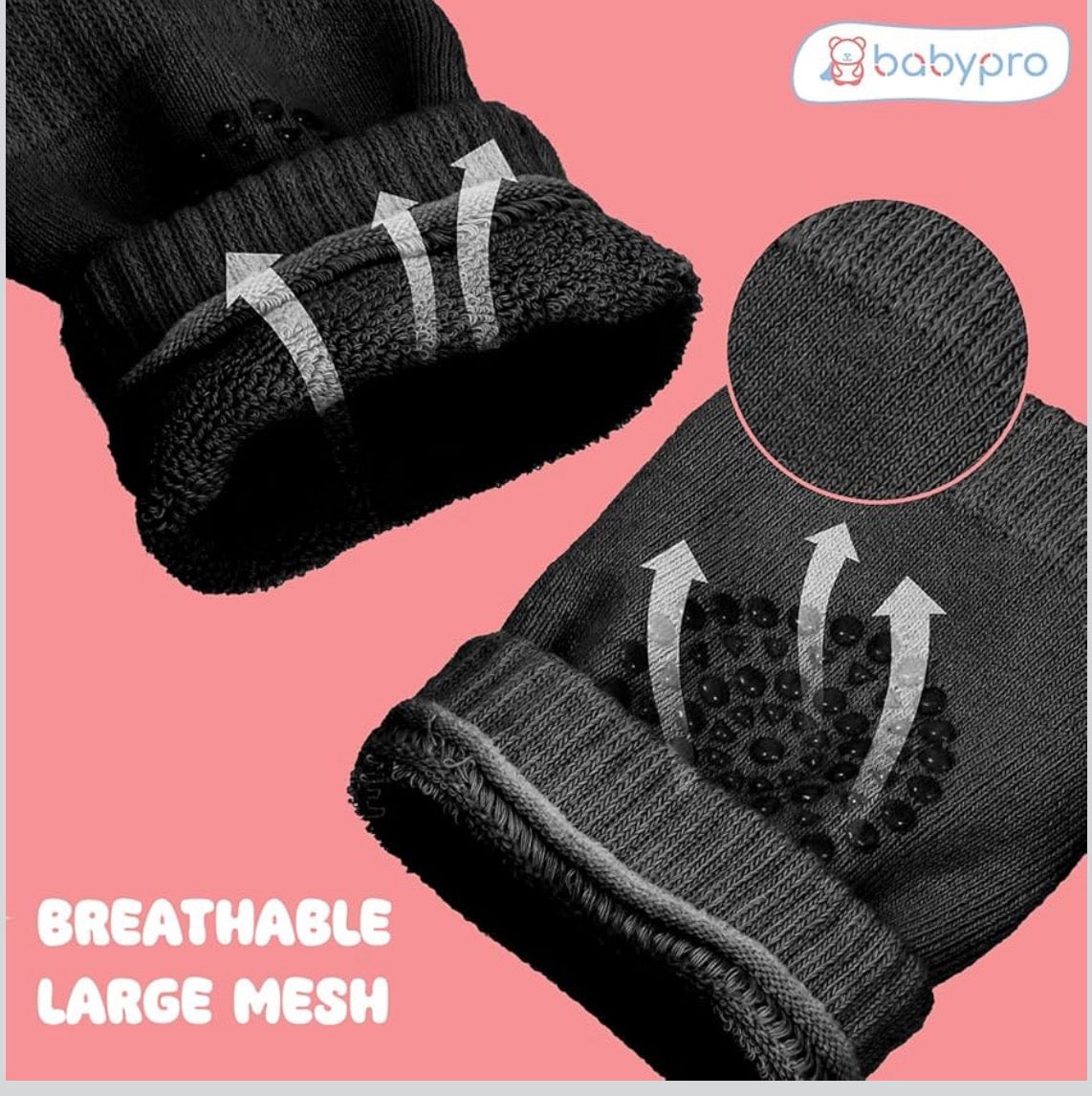 Baby Cotton Crawling Knee Pads | Anti-Slip Soft Knee Protectors for Babies SET OF 3 PAIRS