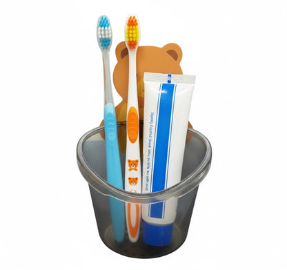 Bathroom Essentials Combo Set – Toothbrush Holder + Toothpaste Cup + Multipurpose Organizer Tray