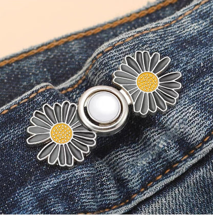 Daisy Shape Adjustable Jeans Button (No-Sew) (2 PCS SET)