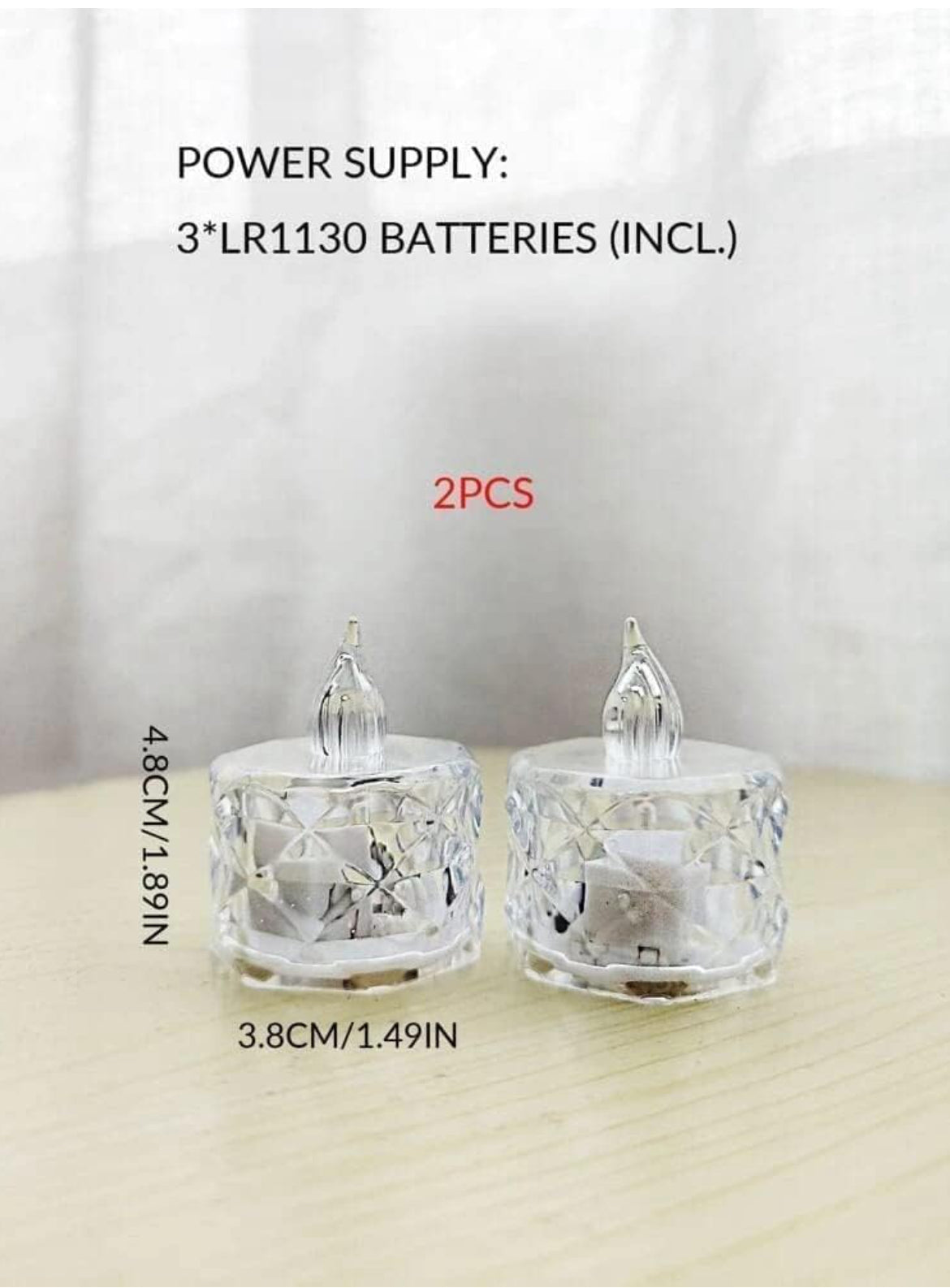 Crystal LED Flameless Tealight Candles – Warm Golden Glow | Battery Included | Decorative Night Light for Home, Festive Décor & Gifts (Set of 24)