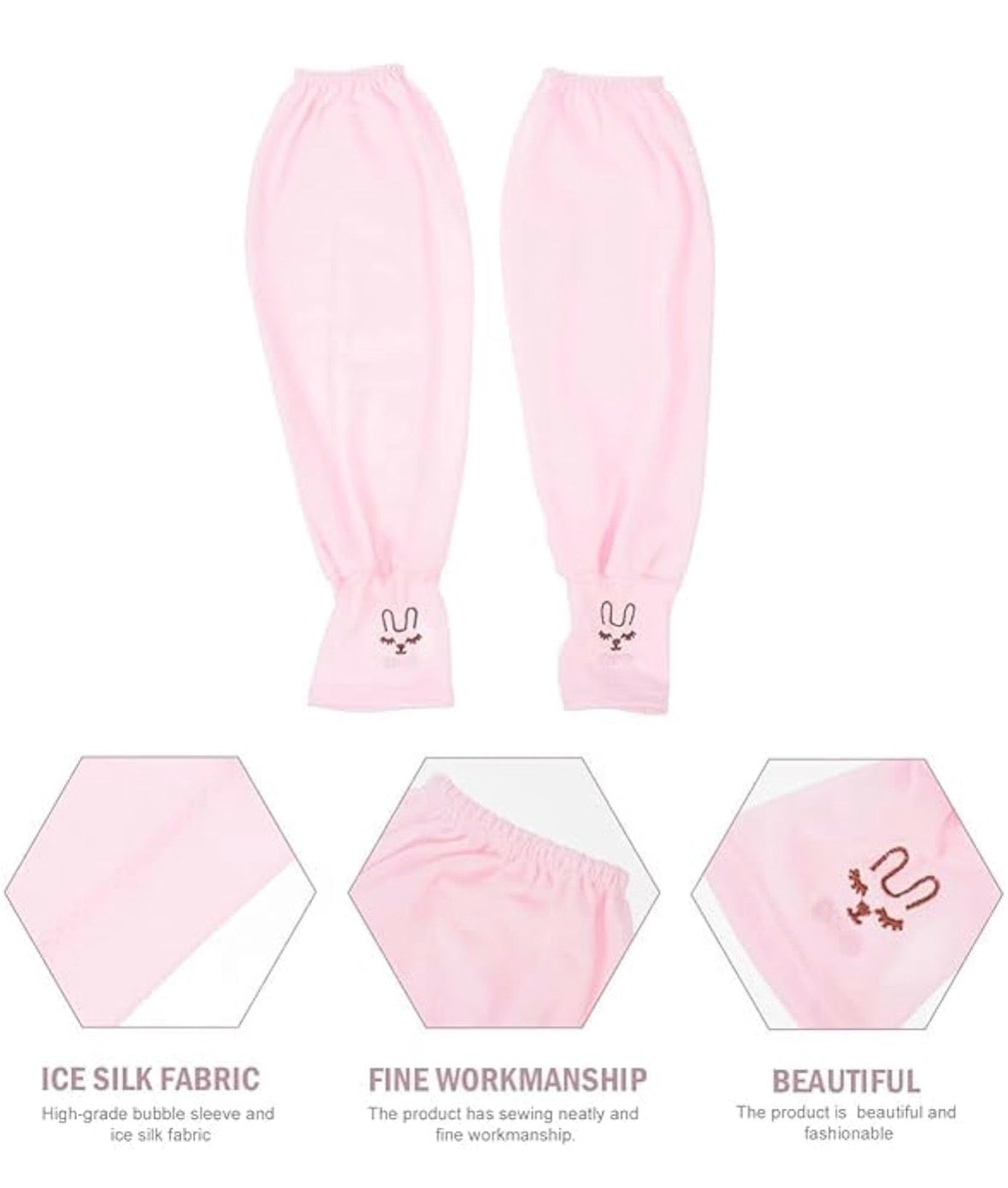 Women Ice Silk Sun Protection Arm Sleeves | UV Resistant Fingerless Cooling Gloves for Summer