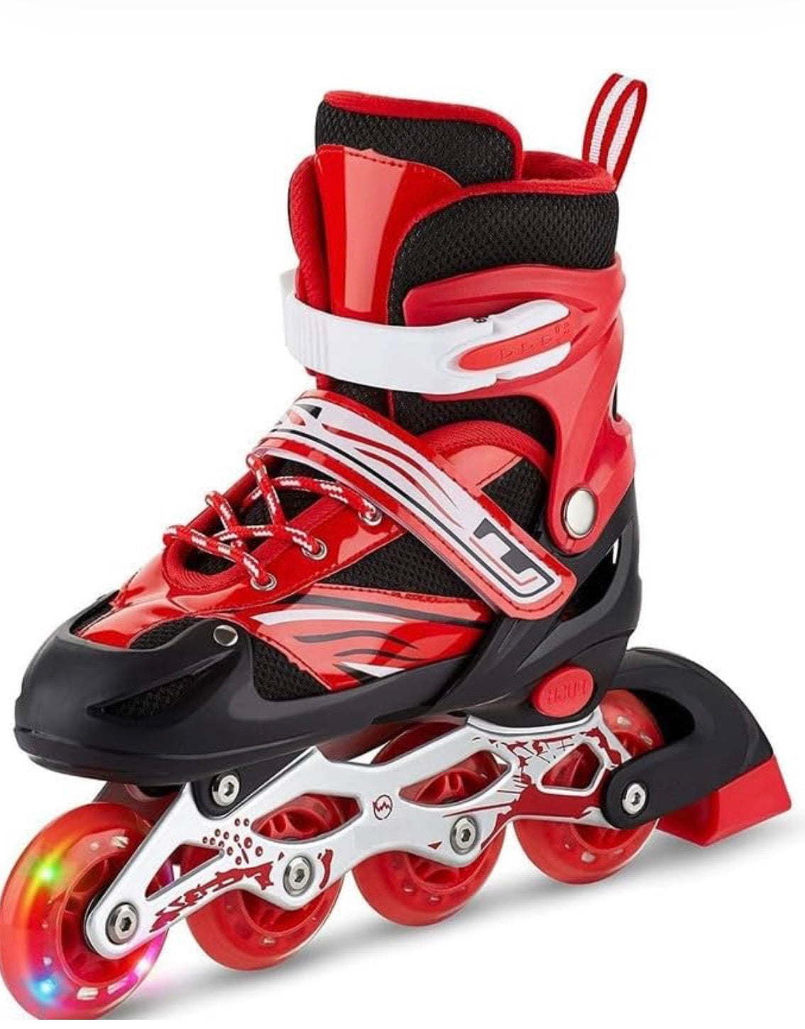 Adjustable Inline Skates for Kids & Teens – 4 Wheel Roller Skating Shoes with LED Wheels