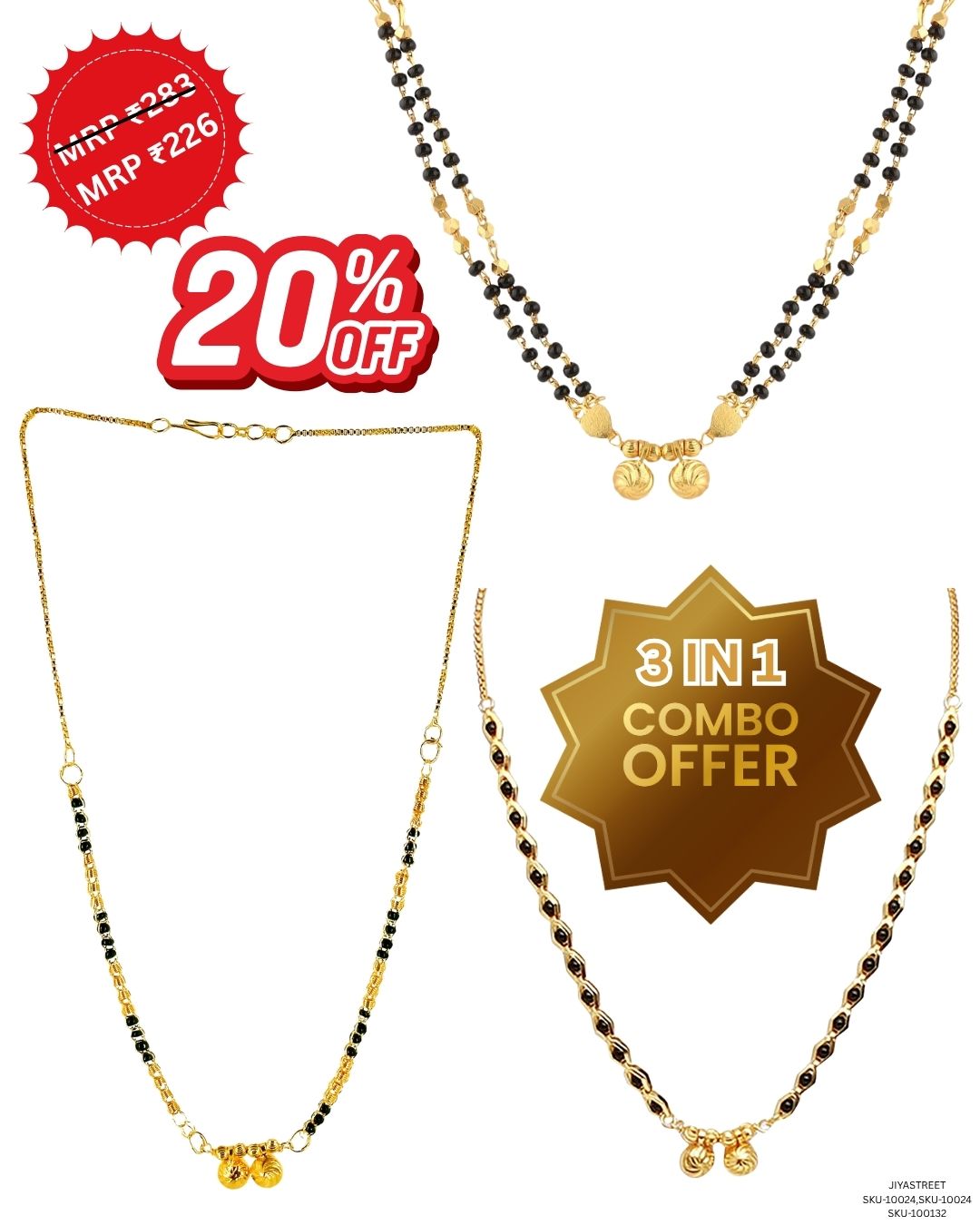 3-in-1 Combo Offer Mangalsutra Set 🛍️