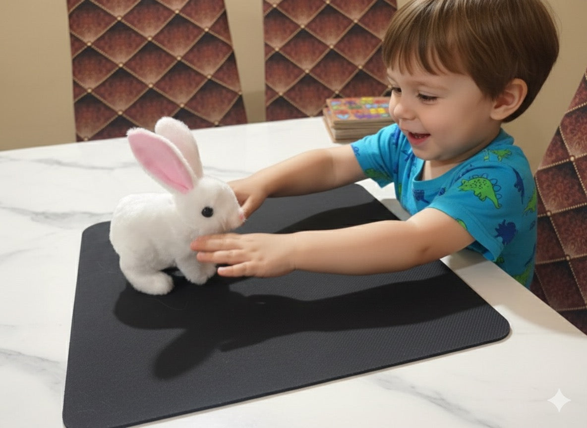 Walking & Sound-Making Rabbit Toy – Soft Plush Battery-Operated Bunny for Kids